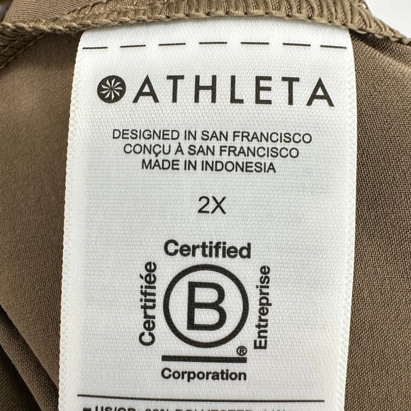 Athleta Stratosphere Wide Leg Pant Women's 2X Tan Breathable Quick Dry NWT - Picture 12 of 12